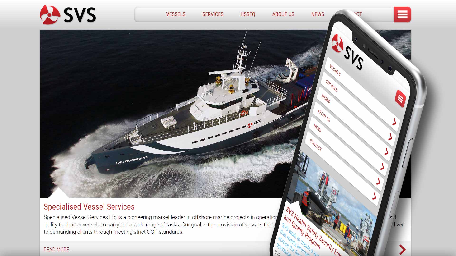 Custom website for SVS